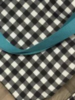 Totebag cuadros turquesa - Imagen 3