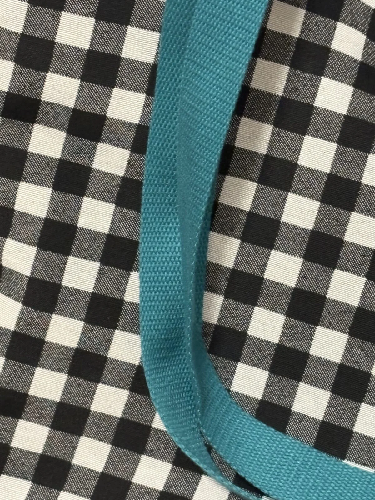 Totebag cuadros turquesa - Imagen 2