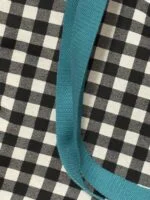Totebag cuadros turquesa - Imagen 2