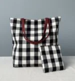 Totebag y neceser granate