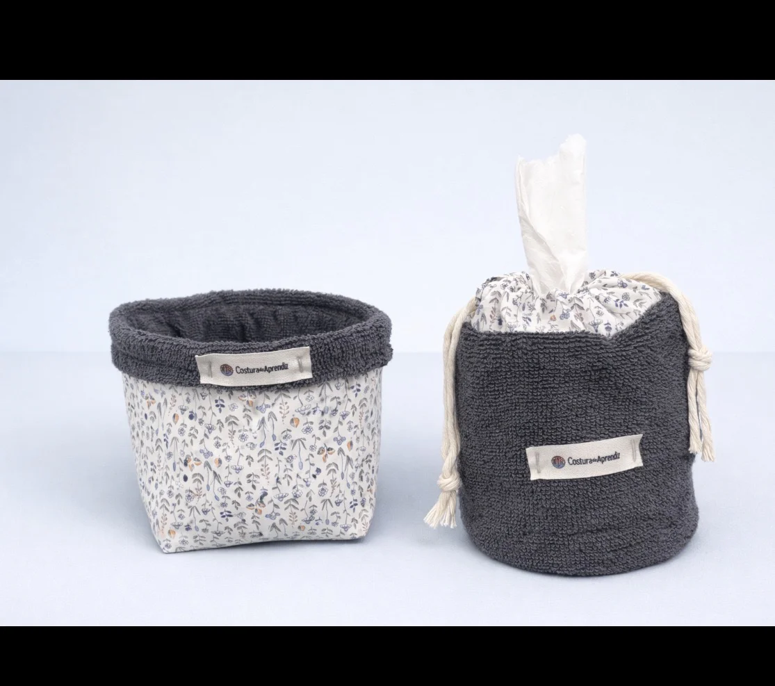 Pack baño ( Cesta / Funda dental y Funda papel higiénico ) - Imagen 2