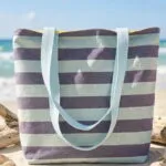 Bolsa Totebag rayas impermeable reversible