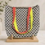Bolsa Totebag Artesanal Fluorescente con Forro y Asas Mochileras - Hecho en España