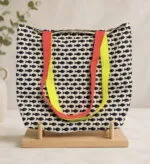 Bolsa Totebag Artesanal Fluorescente con Forro y Asas Mochileras - Hecho en España - Imagen 3