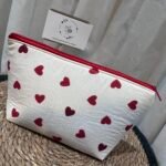 Neceser Corazones con Cuadro Vichy Rojo - Elegancia y Organización