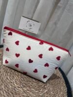 Neceser Corazones con Cuadro Vichy Rojo - Elegancia y Organización