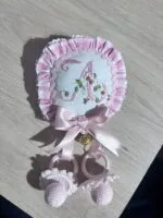 Chupetero Artesanal Bordado a Mano con Hilo Katia - Soporte para Chupete Personalizado - Imagen 2