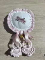 Chupetero Artesanal Bordado a Mano con Hilo Katia - Soporte para Chupete Personalizado - Imagen 4