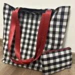 Bolsa Totebag y neceser ( granate )