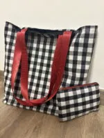 Bolsa Totebag y neceser ( granate )